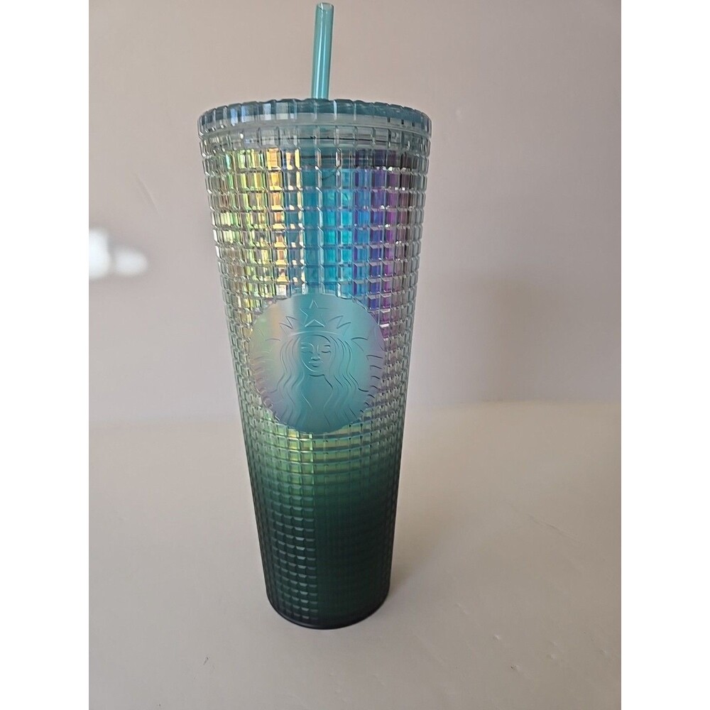 Starbucks “GRADIENT GRID” Ombré 24oz Venti Cold Cup Coffee Tumbler